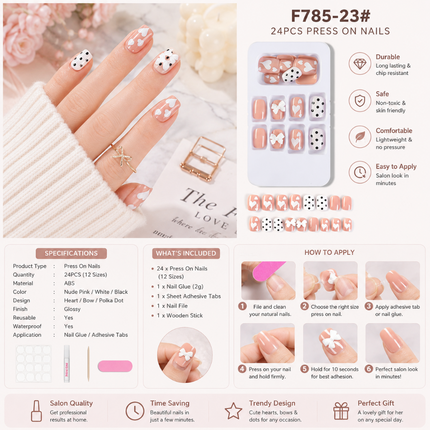 Ready to use Pretty Polka Dot Nails(785-23)