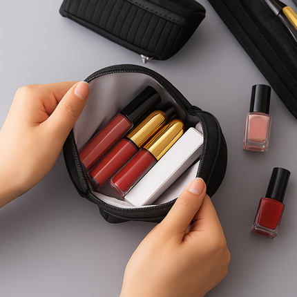 3-in-1 Makeup Bag Set (Black)
