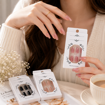 72-Pcs Glossy Cat Eye Nails(CH-01)