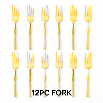 Eco-Friendly Biodegradable Acrylic Gold Cutlery (Gold-Fork)