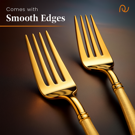 Eco-Friendly Biodegradable Acrylic Gold Cutlery (Gold-Fork)