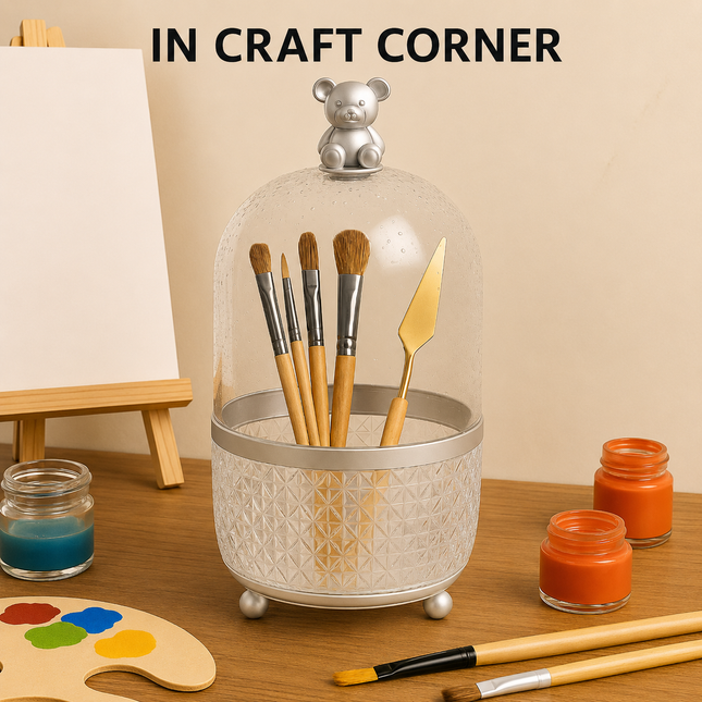 360° Rotating Makeup Organizer Bear model