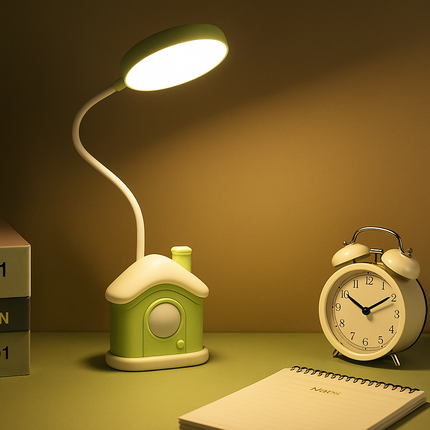 Cute House LED Lamp(Green)