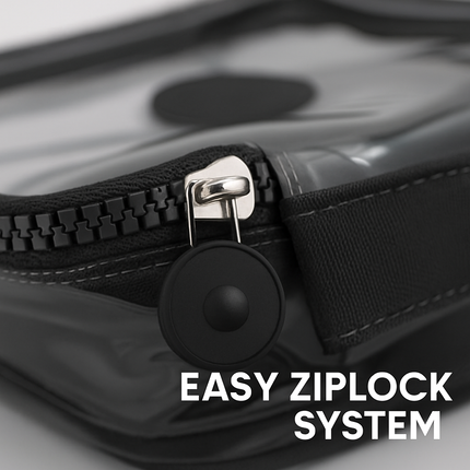 Transparent Multipurpose Pouch with Handle(Jet Black)