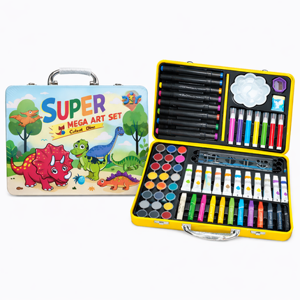 Coslifestore Kids Art Set Drawing & Painting Kit with Watercolors, Color Pencils, Oil Pastels, Acryl
