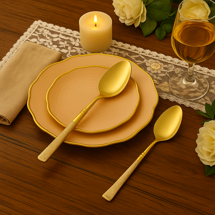 Eco-Friendly Biodegradable Acrylic Gold Cutlery (Gold-spoon)