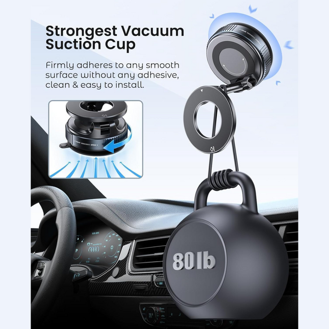 Universal Magnetic Phone Holder with Strong Suction Cup
