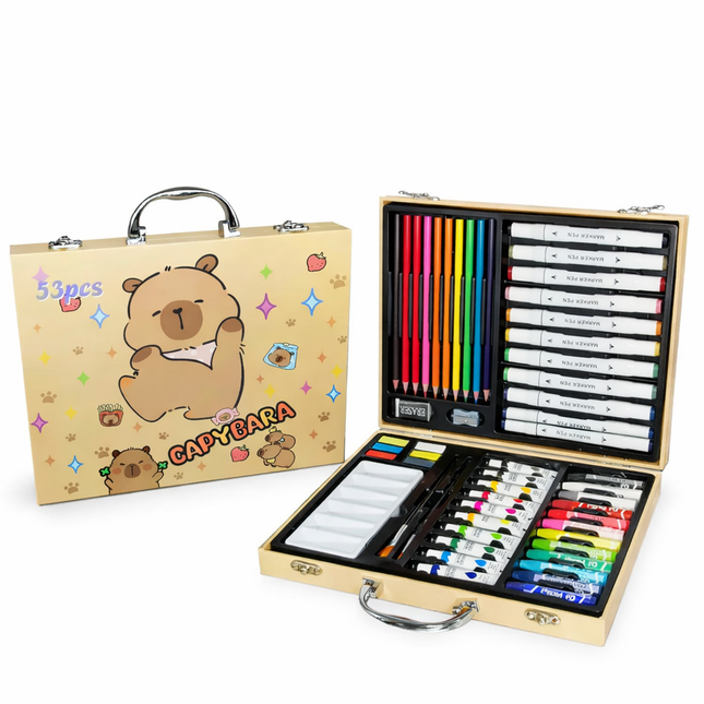 Coslifestore Kids Art Set Drawing & Painting Kit with Watercolors, Color Pencils, Oil Pastels, Acryl