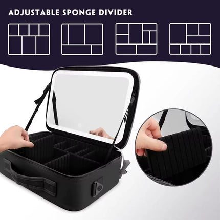 Vanity with Led mirror lighting(Black)