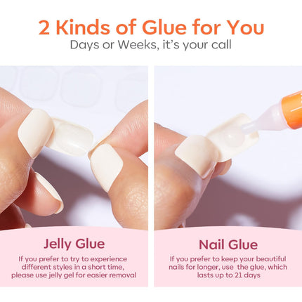 Ready to use Acrylic gel nails-Nude Pink black French(783-02)