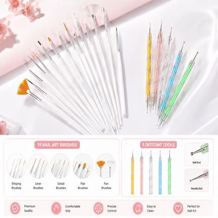 20-Piece Nail Art Set
