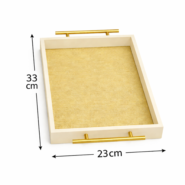 Elegant Medium decorative Tray (White)