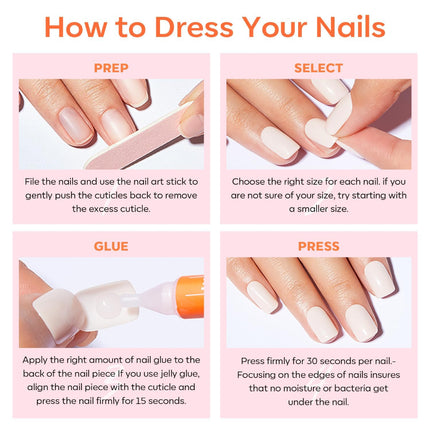 Pack of 96 Press On Nails (earthy nudes and nude-pinks-01)