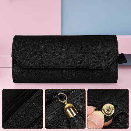 Travel Jewellery Organizer Roll (Black)