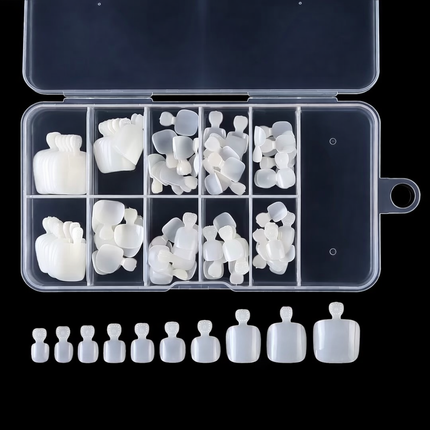 Pack of 500 Professional Toe Nail Set (Natural)