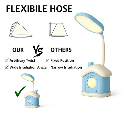 Cute House LED Lamp(Sky blue)