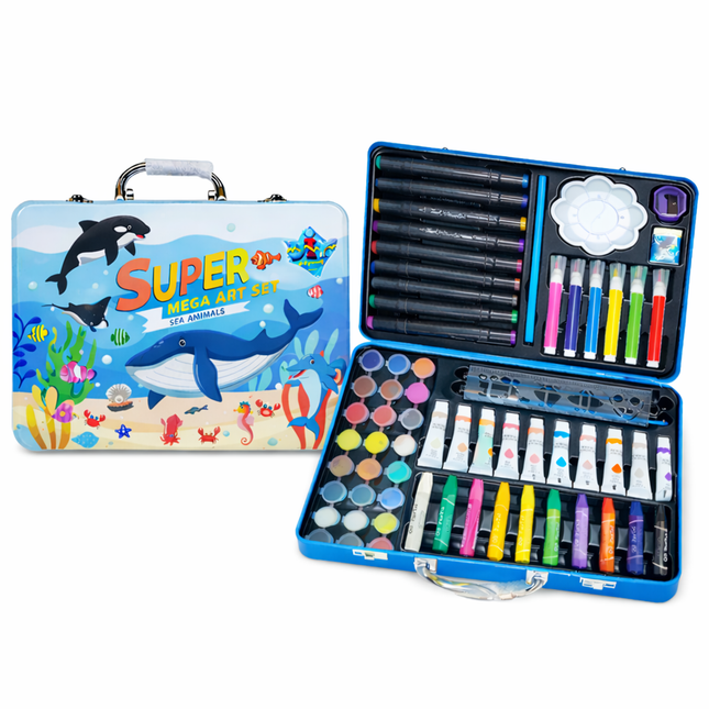 Kids Drawing & Painting Kit(Sea animals)