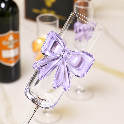 Coslifestore Premium Bow Champagne Glass Set of 6