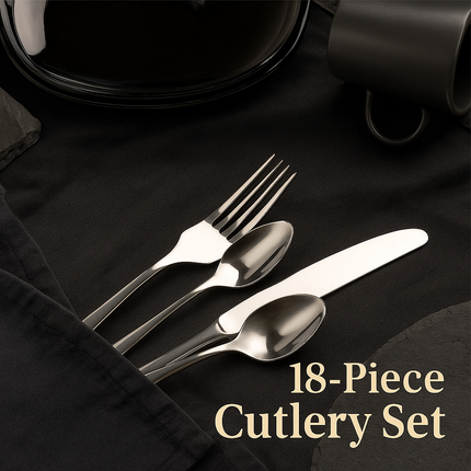 Eco-Friendly Biodegradable Acrylic Cutlery Set Pack of 18