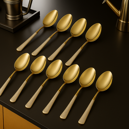 Eco-Friendly Biodegradable Acrylic Gold Cutlery (Gold-spoon)
