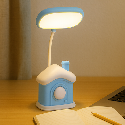 Cute House LED Lamp(Sky blue)