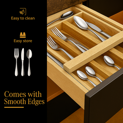 Eco-Friendly Biodegradable Acrylic Cutlery Set Pack of 18