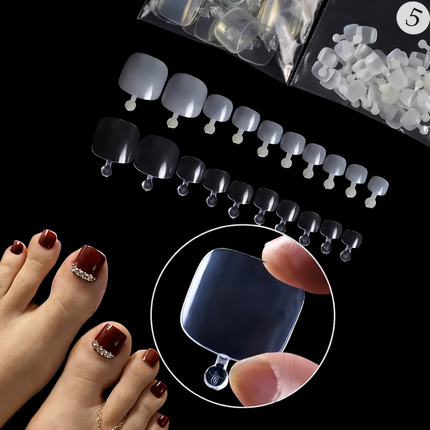 Pack of 500 Professional Toe Nail Set (Natural)