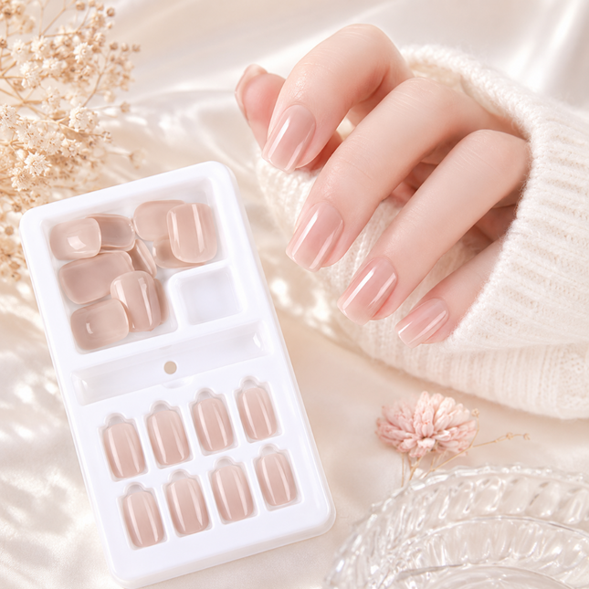 Ready to use Acrylic Gel nails Light Nude(648-08)