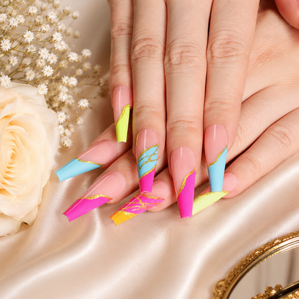 Professional Ballerina shape Nail Tips(Clear)