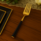 Coslifestore Eco-Friendly Biodegradable Acrylic Gold Cutlery â 12 Piece Premium Reusable Flatware 