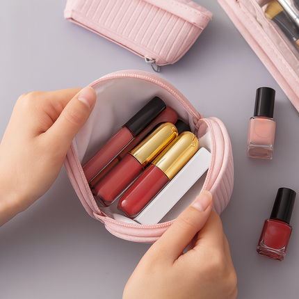 3-in-1 Makeup Bag Set (Baby pink)