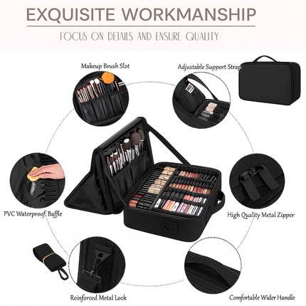 professional vanity bag large (Black)