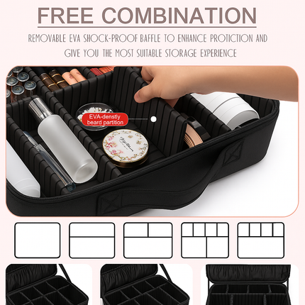professional vanity bag large (Black)
