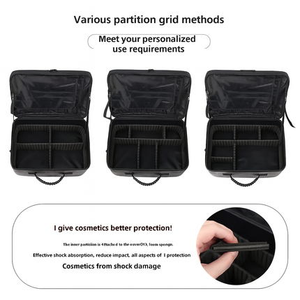 XXL-Adjustable Compartment Vanity in Trolley Style