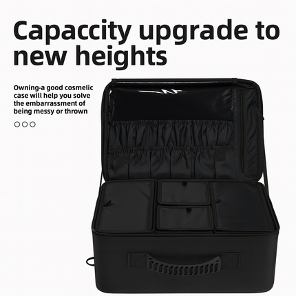 XXL-Adjustable Compartment Vanity in Trolley Style