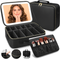 Large Makeup Case with LED Lighted Mirror(Black)