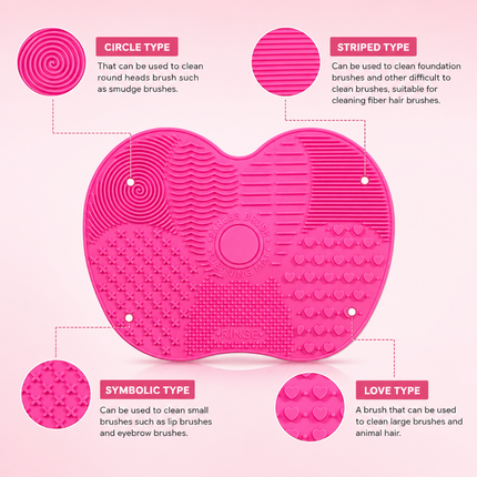 Professional Brush Cleaner Pad (Pink)