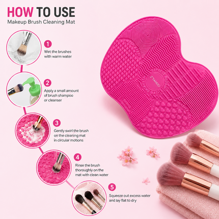 Professional Brush Cleaner Pad (Pink)