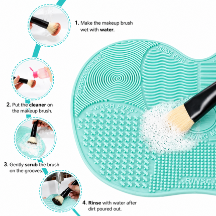 Professional Brush Cleaner Pad (Sea green)