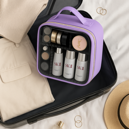 Transparent Makeup Travel Case (Lilac)