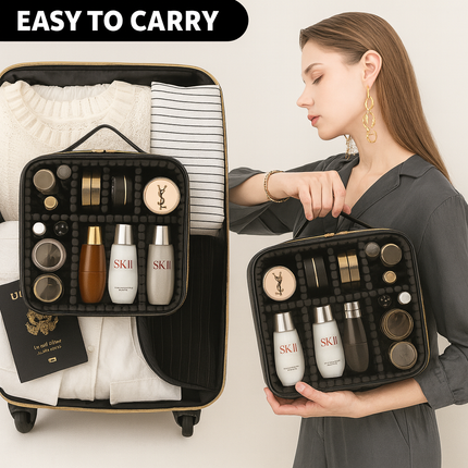 Transparent Makeup Travel Case (Red)