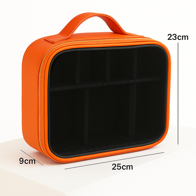 Transparent Makeup Travel Case (Orange)