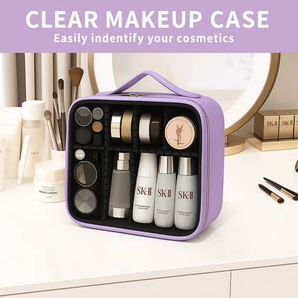 Transparent Makeup Travel Case (Lilac)