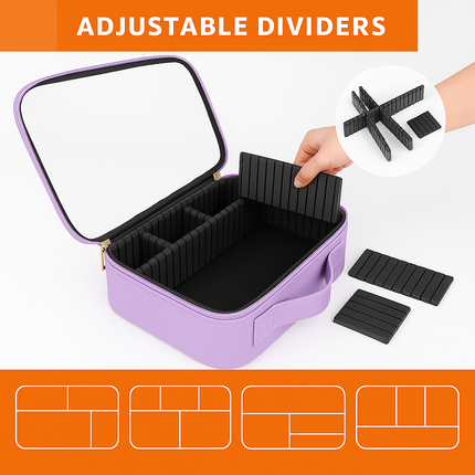 Transparent Makeup Travel Case (Lilac)