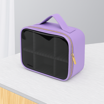 Transparent Makeup Travel Case (Lilac)
