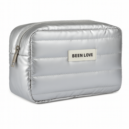 Coslifestore Waterproof Quilted Makeup Bag for Women â Travel Cosmetic Organizer with Zipper âTr