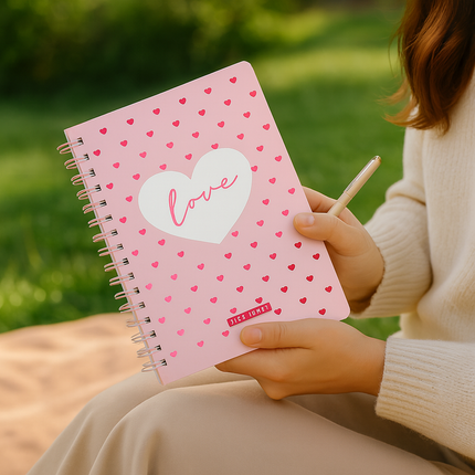 A5 Spiral Notebook - Pink Love