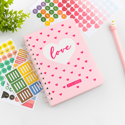 A5 Spiral Notebook - Pink Love
