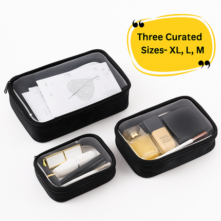 COSLIFESTORE-PACK OF 3 PVC POUCHES