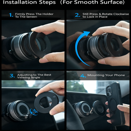 Universal Magnetic Phone Holder with Strong Suction Cup